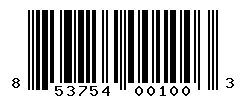 UPC barcode number 853754001003