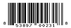 UPC barcode number 853897002318