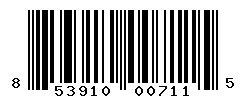 UPC barcode number 853910007115