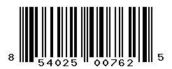 UPC 854025007625 barcode image