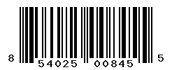 UPC barcode number 854025008455