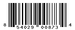 UPC barcode number 854029008734