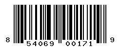 UPC 854069001719 barcode image