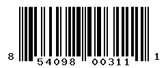 UPC barcode number 854098003111