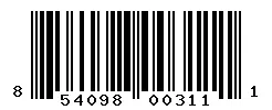 UPC 854098003111 barcode image