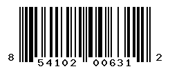 UPC barcode number 854102006312