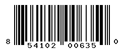 UPC barcode number 854102006350