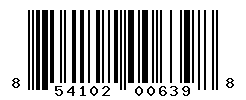 UPC barcode number 854102006398