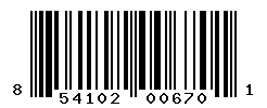 UPC barcode number 854102006701