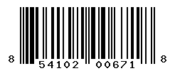 UPC barcode number 854102006718