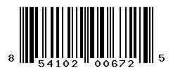 UPC barcode number 854102006725