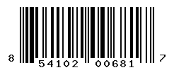 UPC barcode number 854102006817