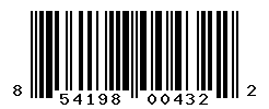 UPC barcode number 854198004322