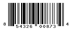 UPC barcode number 854326008734