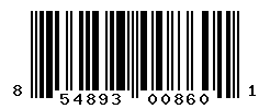 UPC barcode number 854893008601