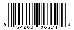 UPC barcode number 854902003344