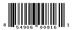 UPC barcode number 854906008161