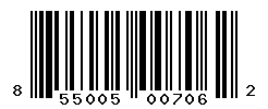 UPC barcode number 855005007062