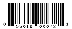 UPC barcode number 855019000721
