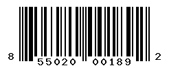 UPC barcode number 855020001892