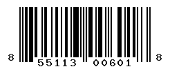 UPC barcode number 855113006018