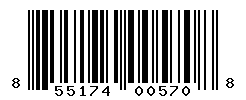 UPC barcode number 855174005708