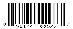 UPC barcode number 855174005777