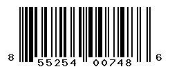 UPC barcode number 855254007486