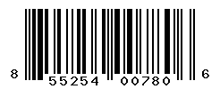 UPC barcode number 855254007806