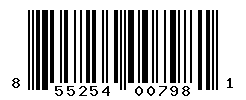 UPC barcode number 855254007981