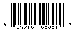 UPC barcode number 855710000013