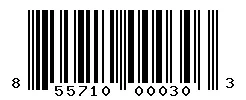 UPC 855710000303 barcode image