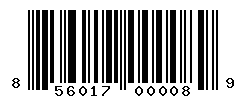 UPC barcode number 856017000089