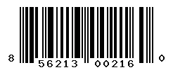 UPC barcode 856213002160