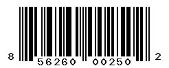 UPC barcode number 856260002502