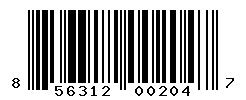 UPC barcode number 856312002047