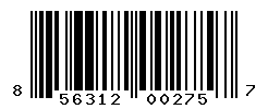 UPC barcode number 856312002757