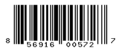 UPC barcode number 856916005727
