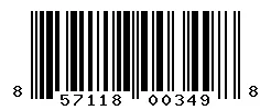 UPC barcode 857118003498