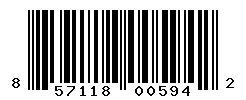 UPC barcode number 857118005942