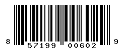 UPC barcode number 857199006029