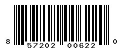 UPC barcode 857202006220