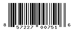 UPC barcode number 857227007516