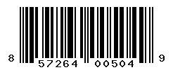UPC barcode number 857264005049