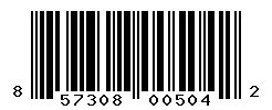 UPC barcode number 857308005042