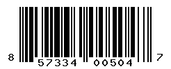 UPC barcode number 857334005047