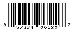 UPC barcode number 857334005207