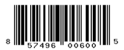 UPC barcode number 857496006005
