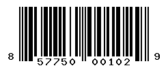 UPC barcode number 857750001029