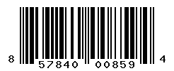 UPC barcode number 857840008594